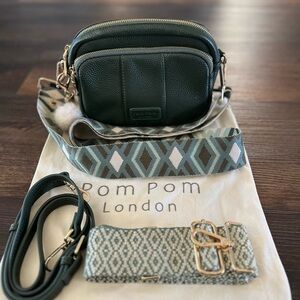 Dark Green Structured Crossbody Bag